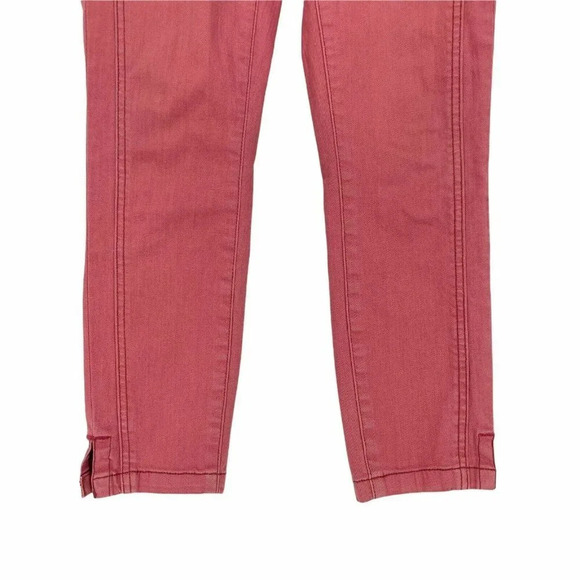 Pilcro And The Letterpress Pants Women's 25P Pink Denim Fit Slit Hem Crop Jeans - Picture 5 of 12